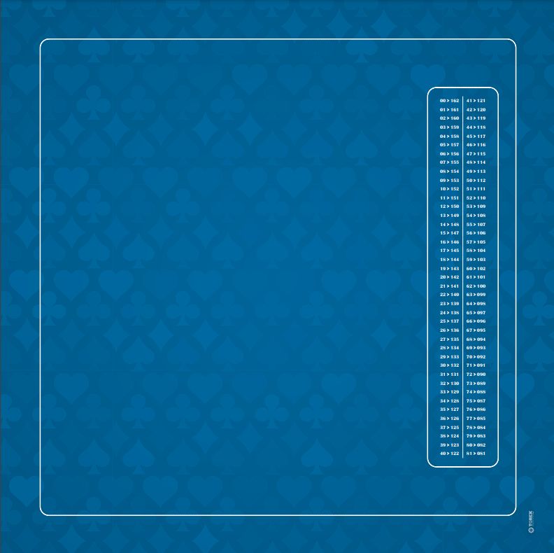 Tapis Belote Bleu 60x60