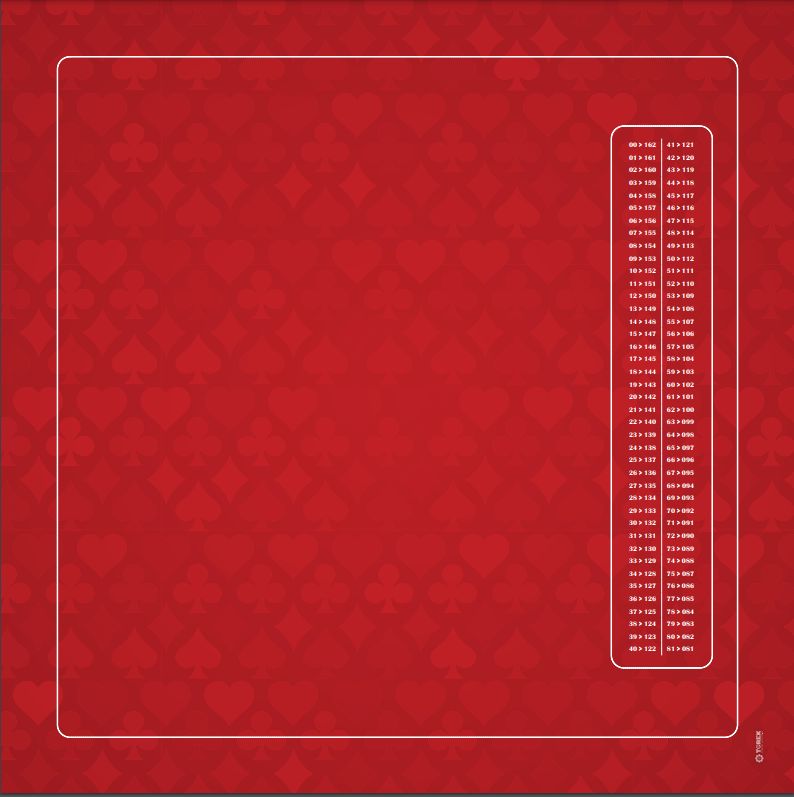 Tapis Belote Rouge 60x60