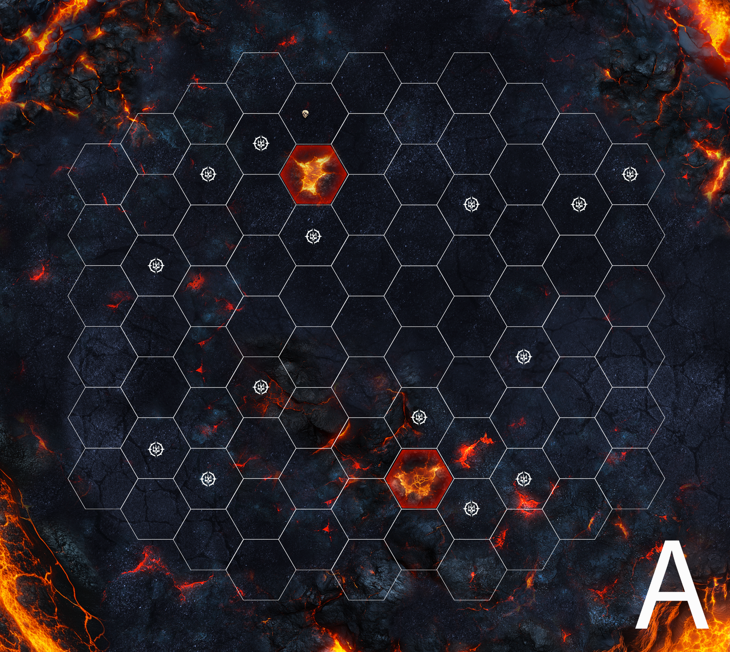 Battlemat Lave compatible Warhammer Underworlds ® Face A