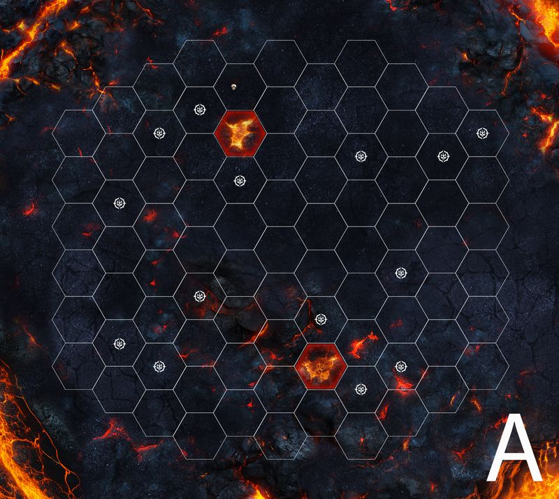 Battlemat Lave compatible Warhammer Underworlds ® Face A