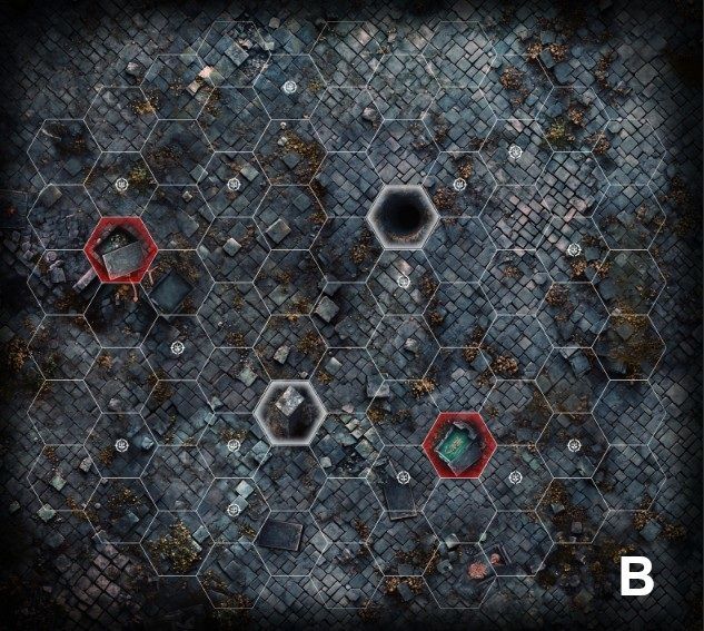 Battlemat Cimetière compatible Warhammer Underworlds ® Face B