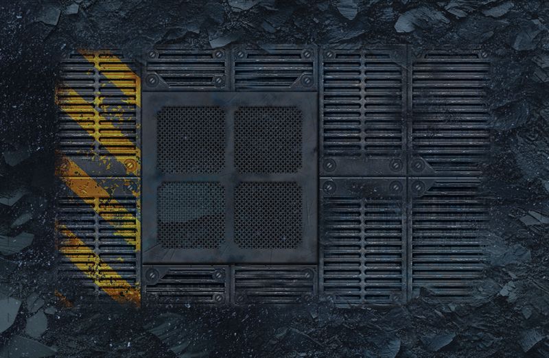 Krieg war Ruins area (6'/12') WTC for Warhammer 40000 Compatible