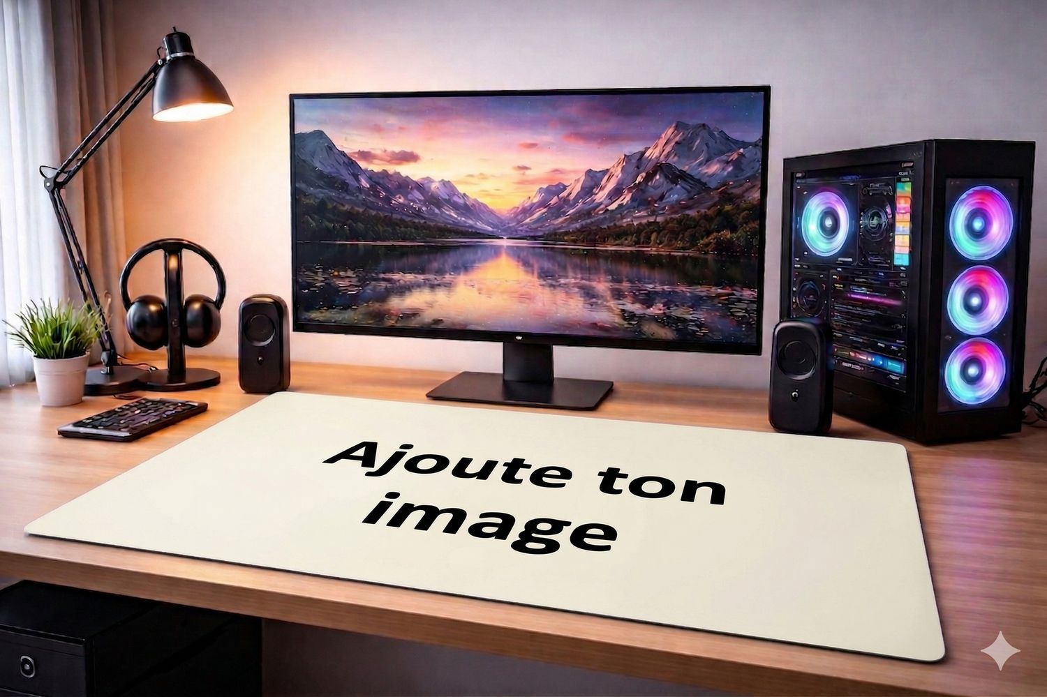 Tapis de bureau personnalisé