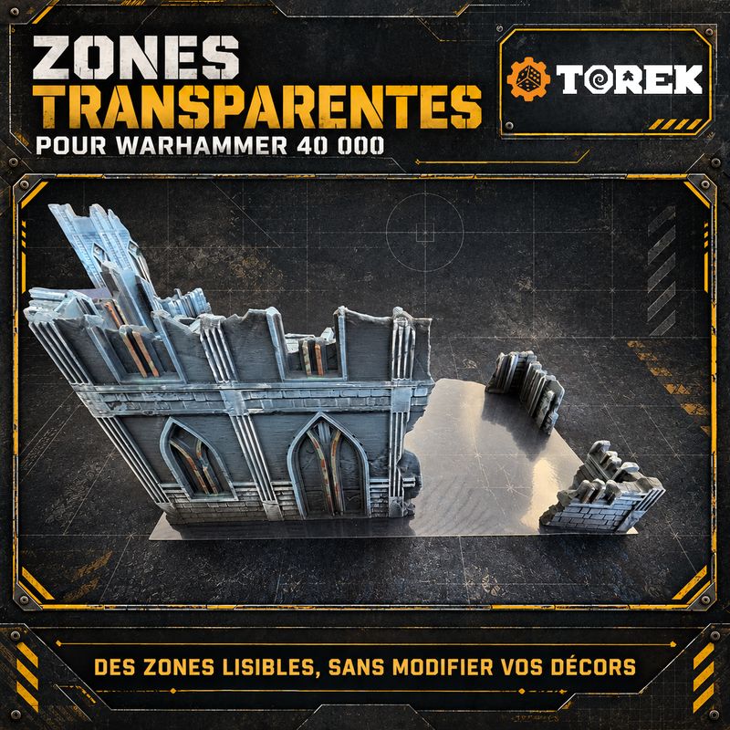 Set de 16 zones de ruines (foot print) – V11 – transparente Set de 16 zones de ruines (foot print) – V11 – transparente