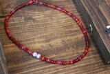 Mixed Red Pearl Choker