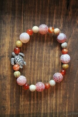Orange Turtle Bracelet