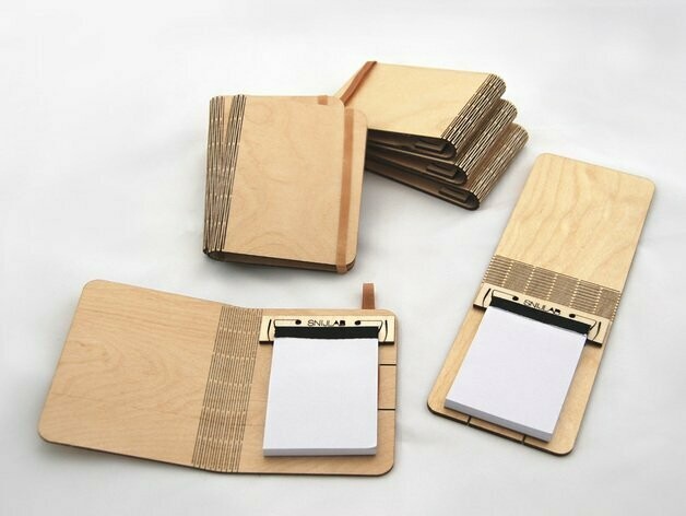 Personalized wooden note pad office essentials