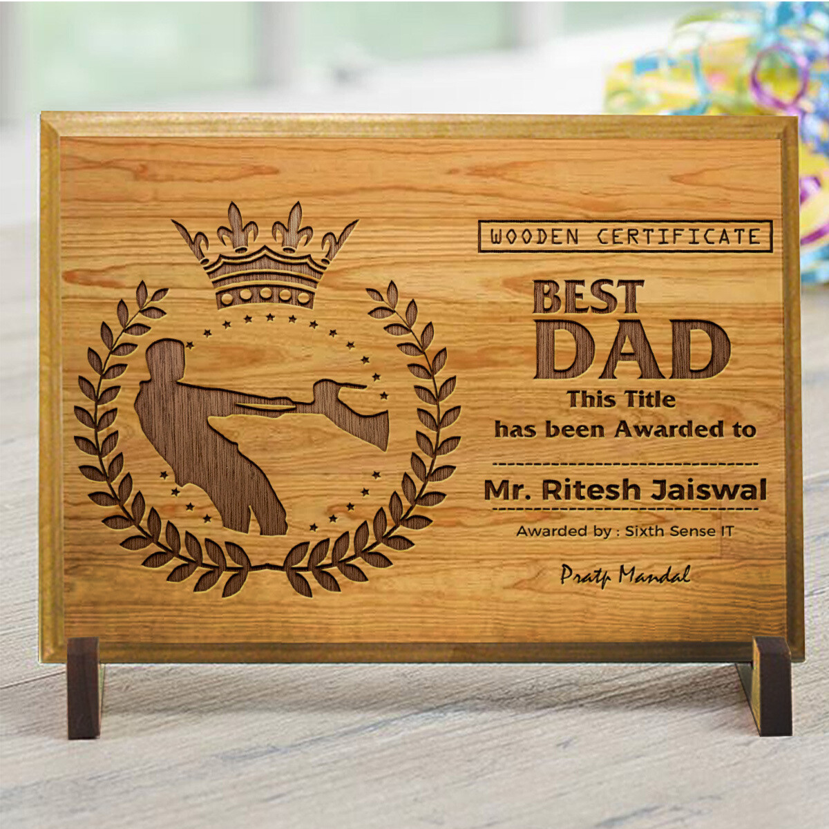 Personalized Wooden Certificate M6