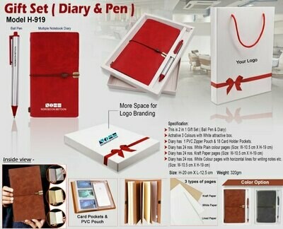 Diary and pen-Gift set