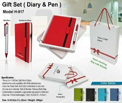 Diary and pen -Gift set