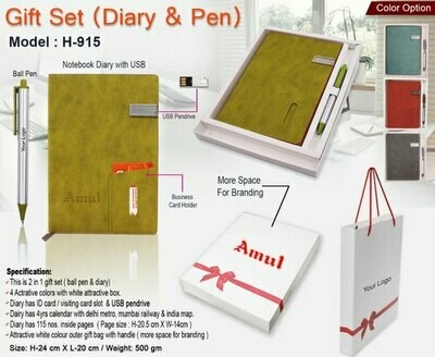 Diary & pen-Gift set