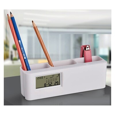 SPACE SAVER CLOCK WITH TUMBLER - T12
( with Detachable World Time and Calculator)