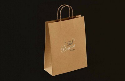 Brown Paper Bags durable printed bags 150 GSM 10 w x 2 h x 4 b(inch)