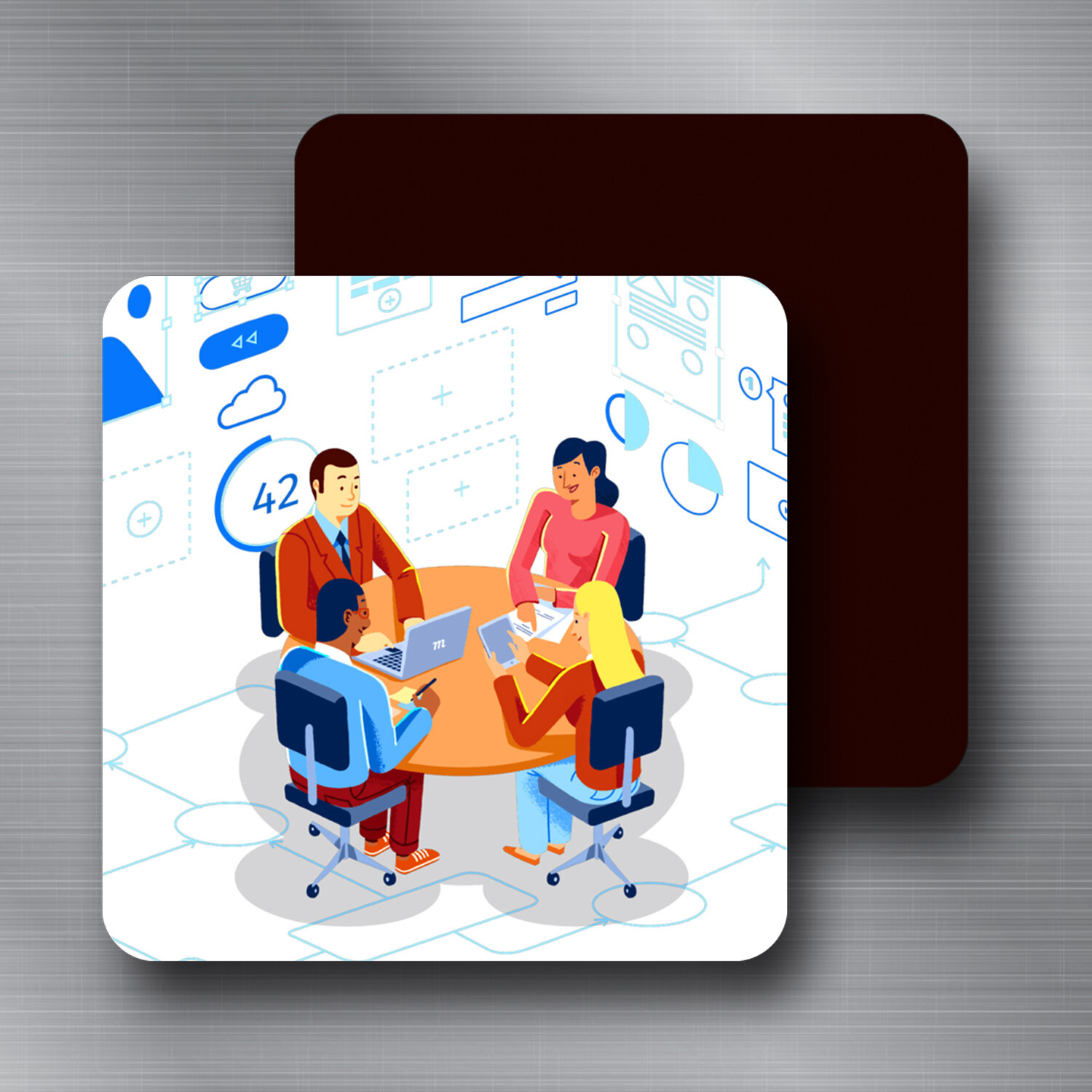 Square Shape Fridge Magnets (Magnet Sheet with Photo Printing) 2*2 3*3