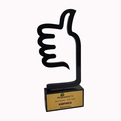 Customized Thumpsup Trophy