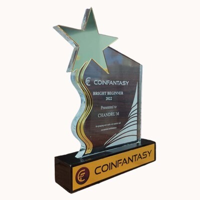 Customized Glass trophy