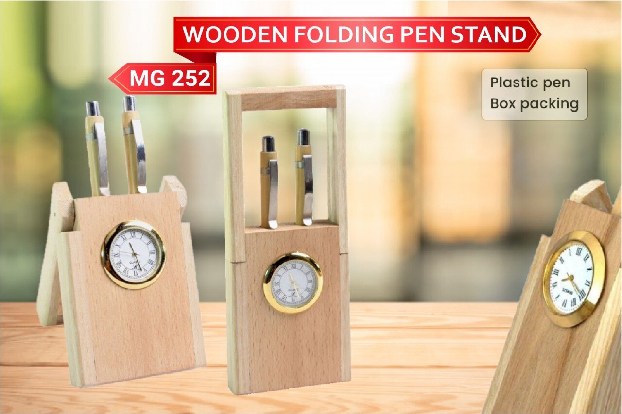Wooden folding Pen Stand
