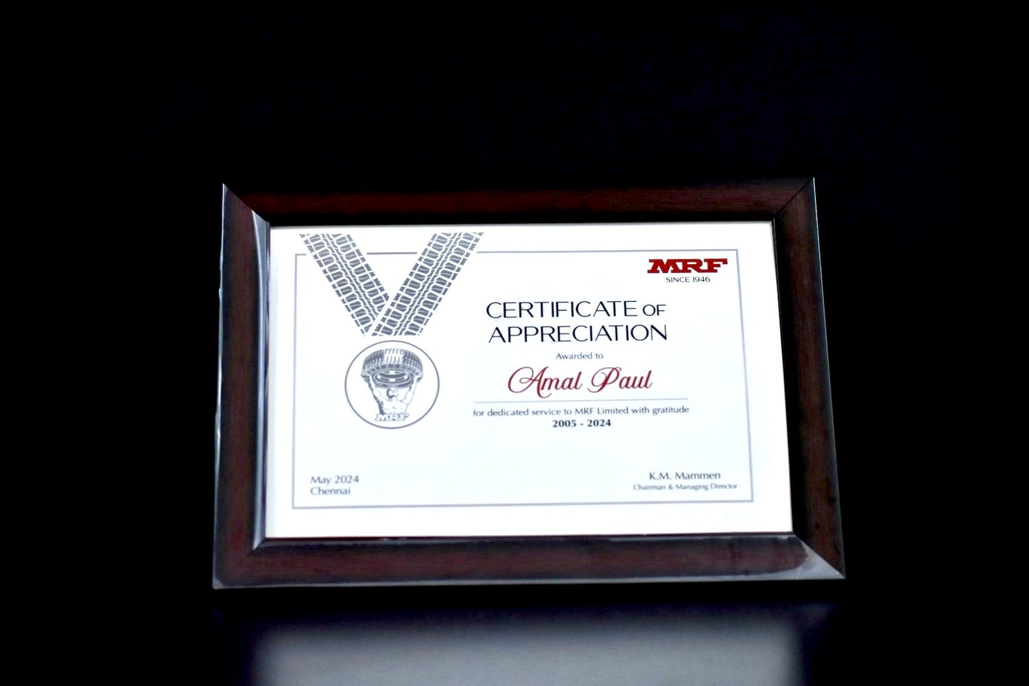 Wooden Embossing Certificate