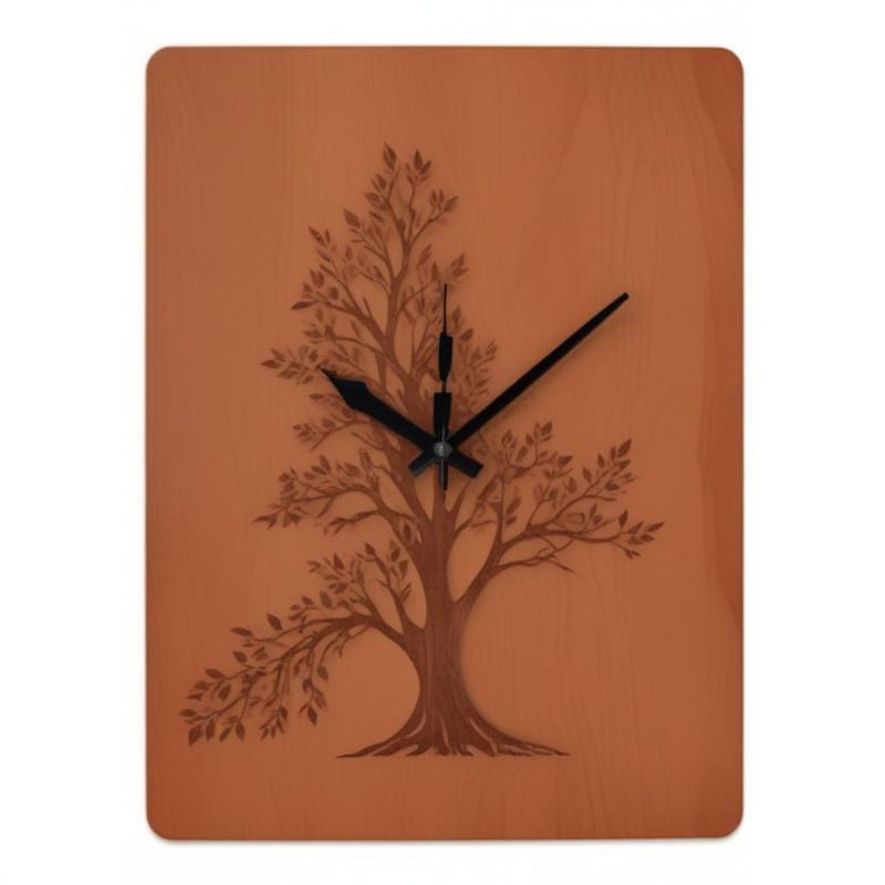 Square Wooden Clock