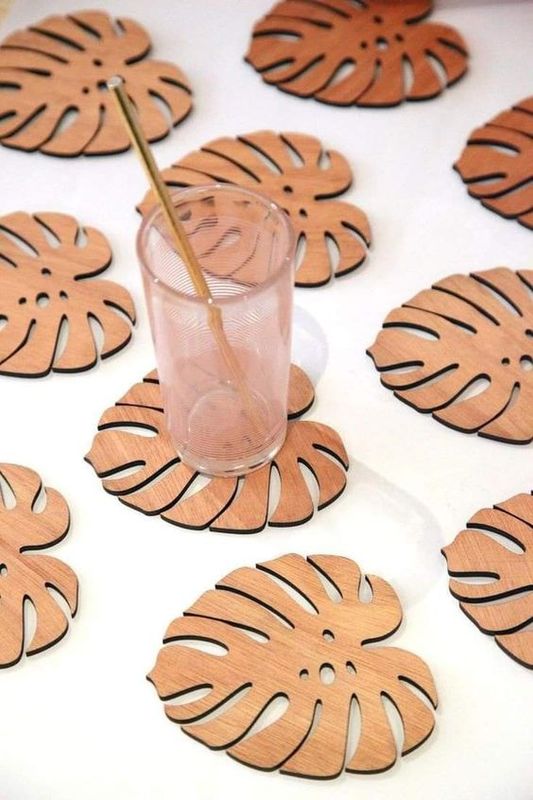 Carved Pattern Coasters