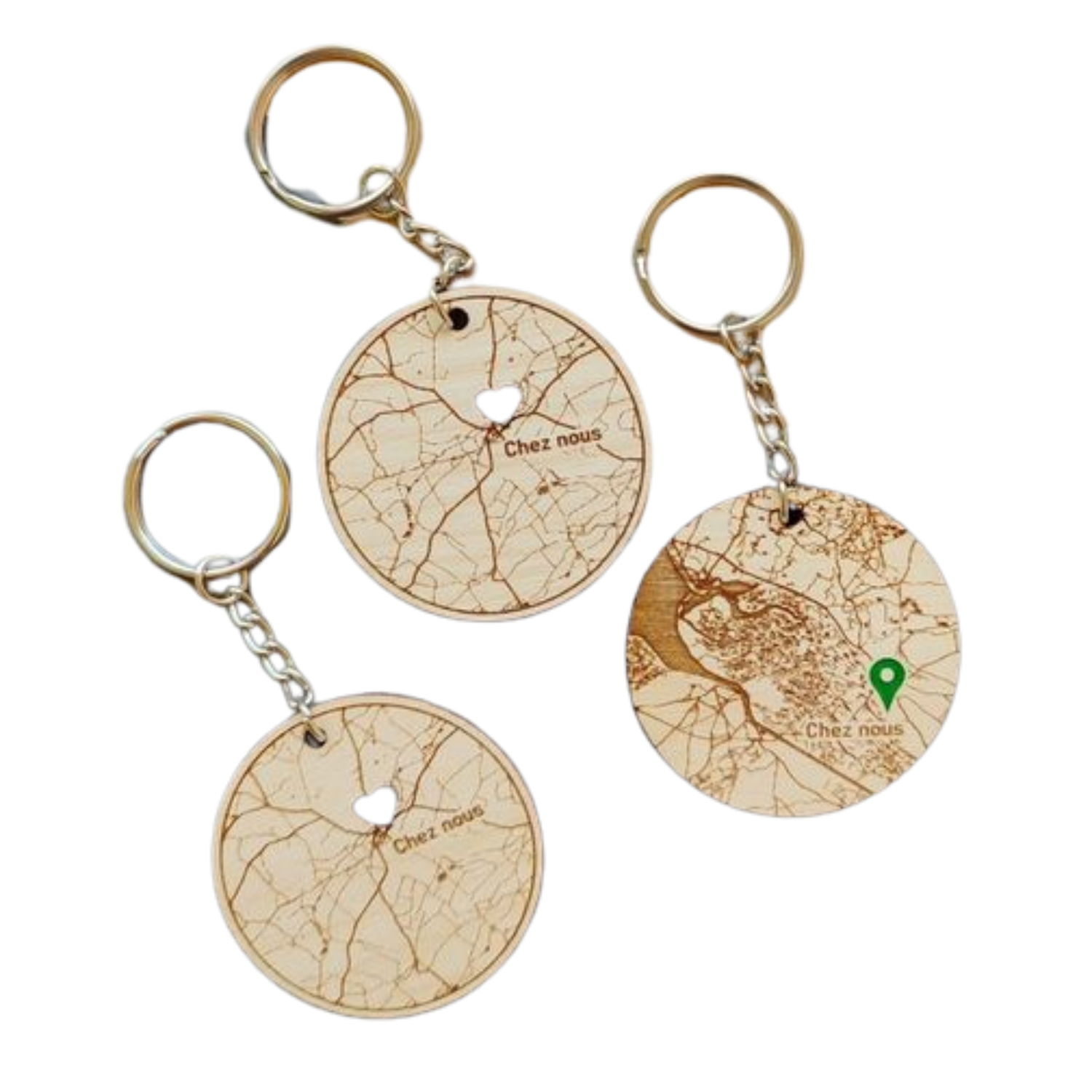 Location Wooden Keychains