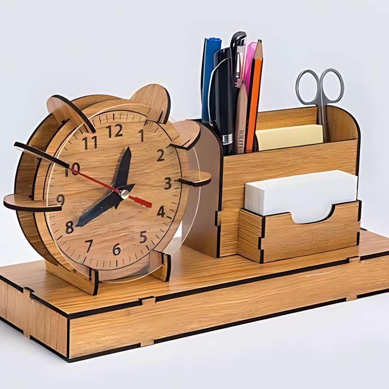 Multipurpose Wooden Clock