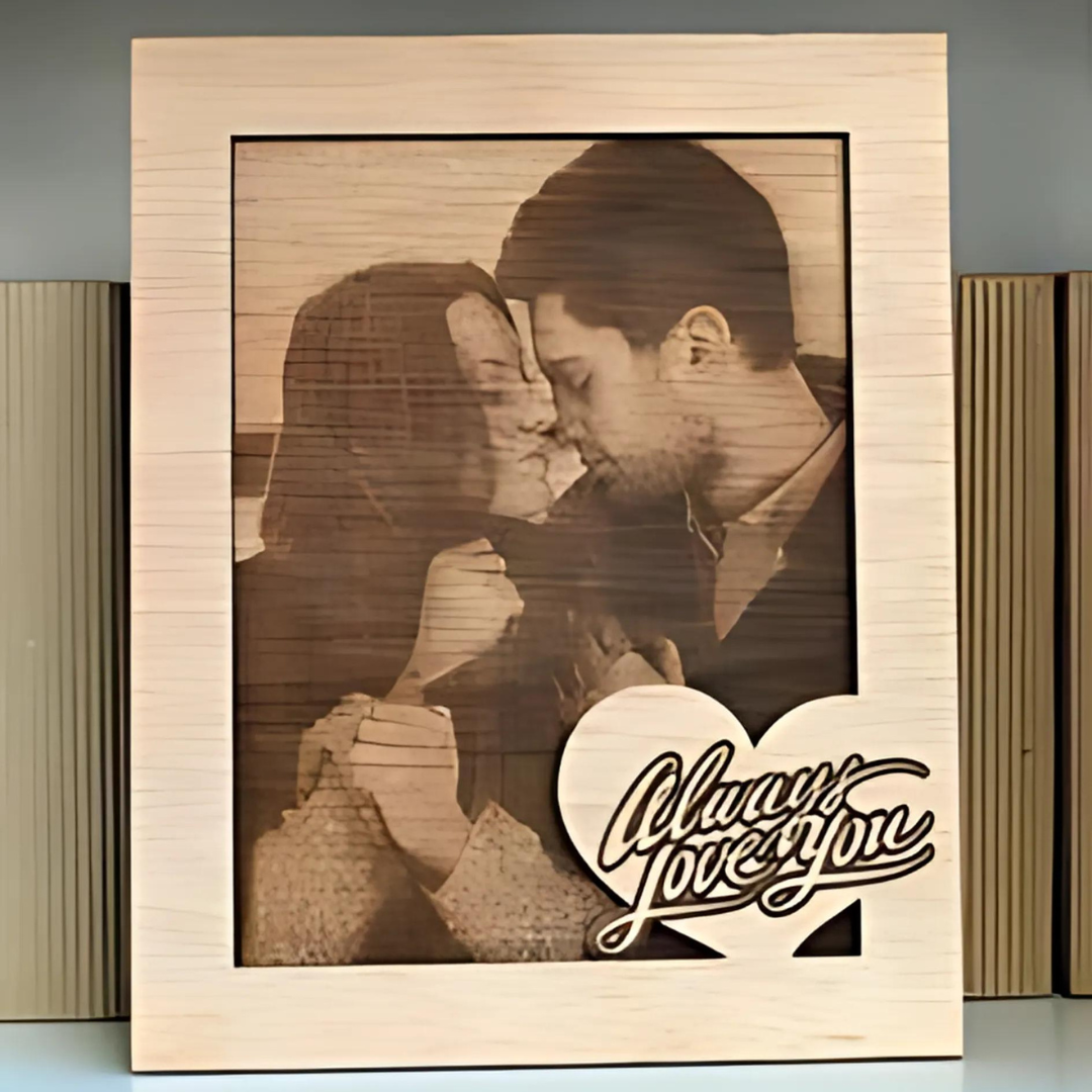 Wooden Engraving Photo Frame