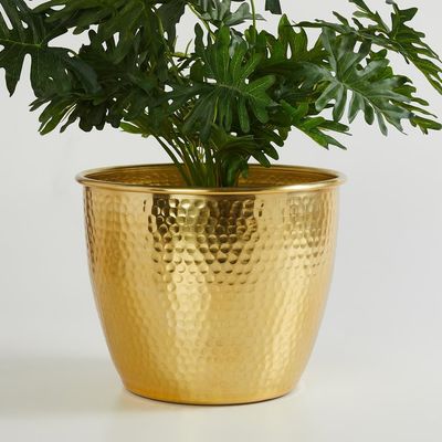 Corsica Eden Metal Hammered Planter