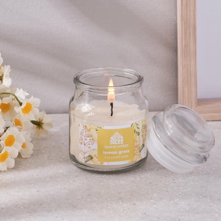 Corsica Lemongrass Scented Jar Candle with Lid