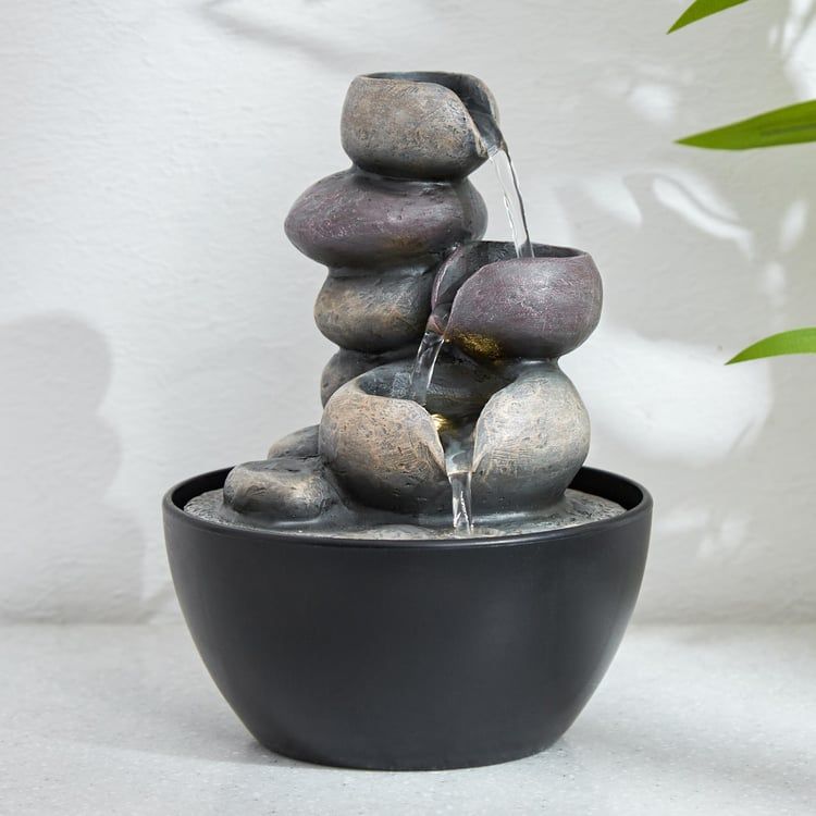 Corsica Alpine Polyresin Pebbles Fountain