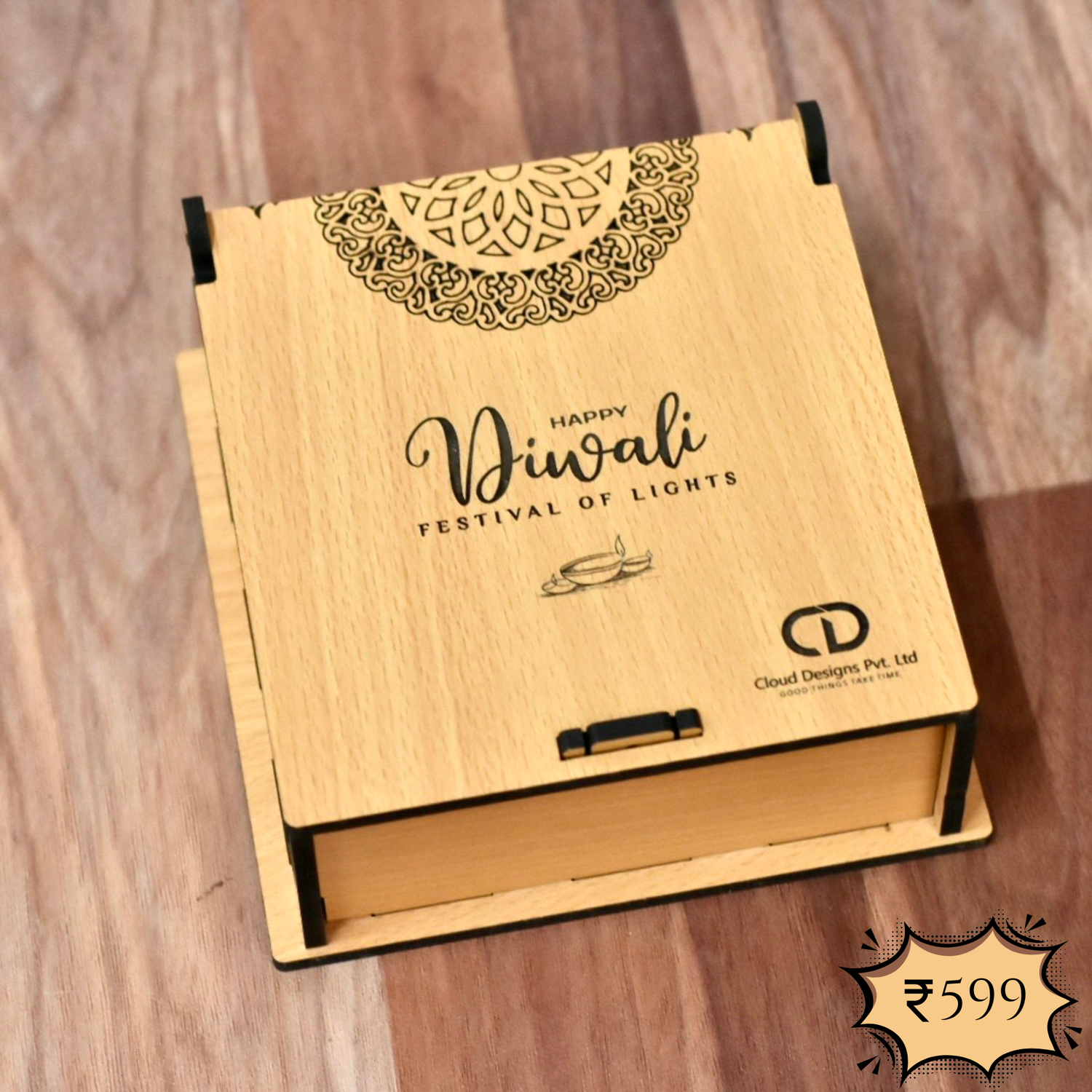 ​Premium Wooden Diwali Gift Box