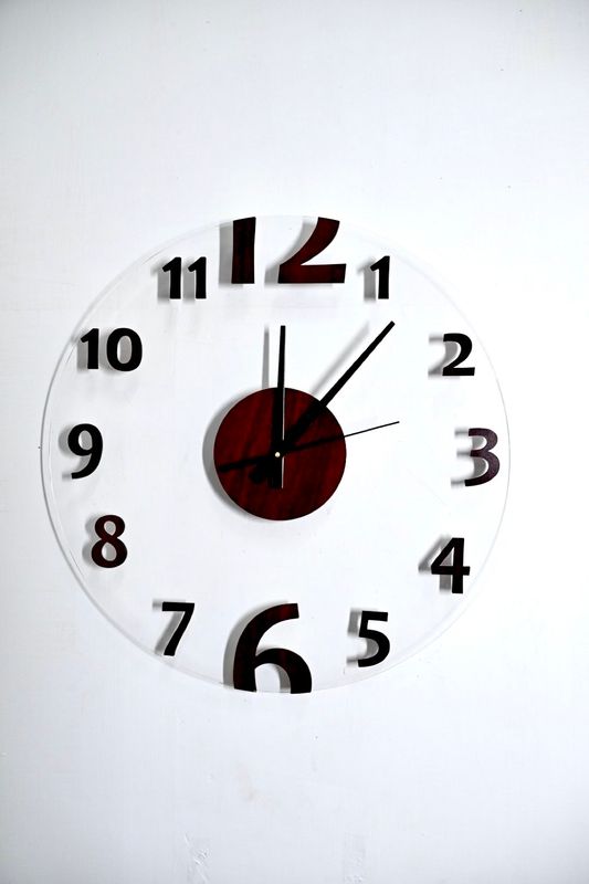 Transparent Acrylic Clock