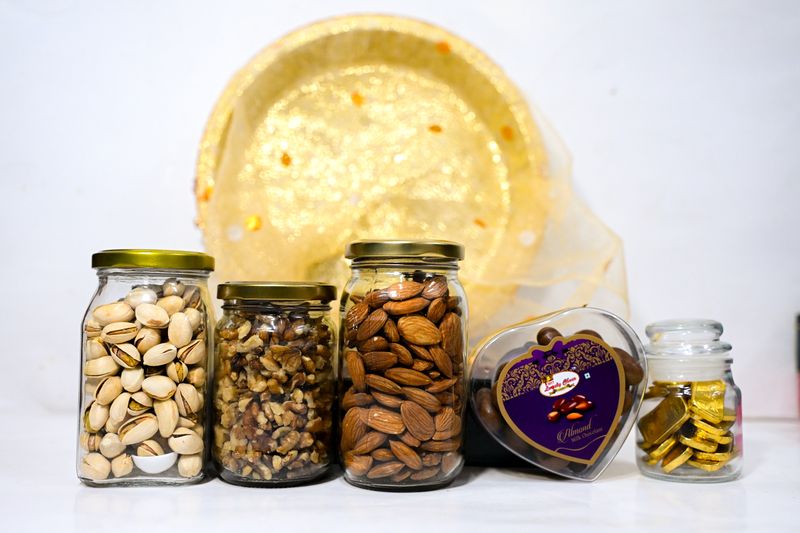 Starter Diwali Gift Basket with Dry Fruits &amp; Chocolates