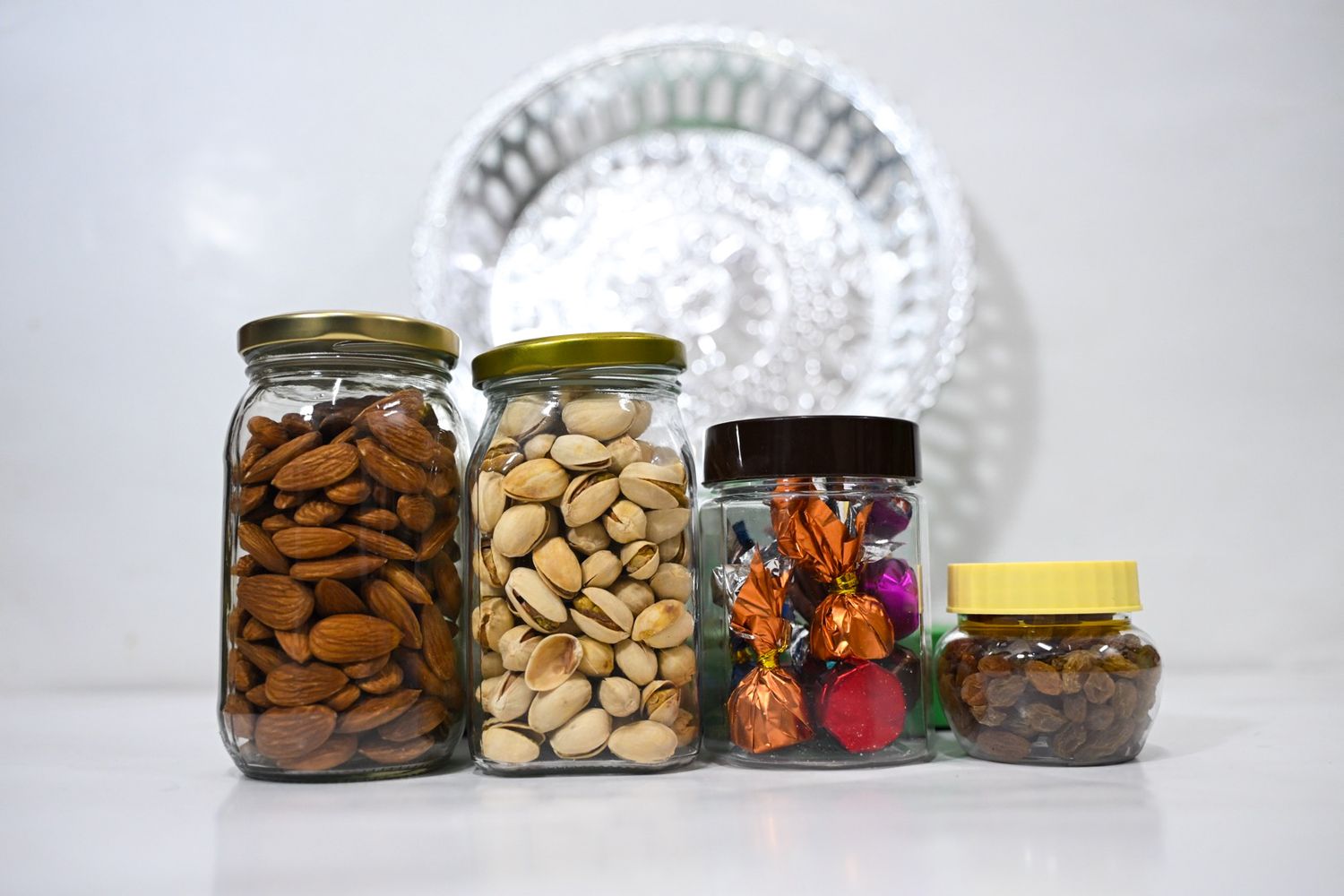 Starter Diwali Gift Set with Dry Fruits, Chocolates &amp; Custom Plate