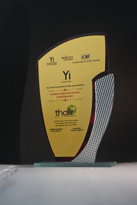 Luxury Acrylic Award with Golden Sheet Engraving – Custom Corporate Trophy for Premium Recognition