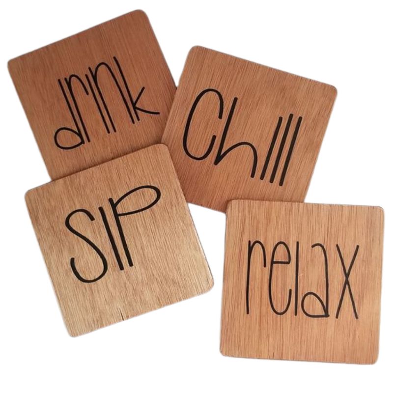 Engraved Wooden Coasters