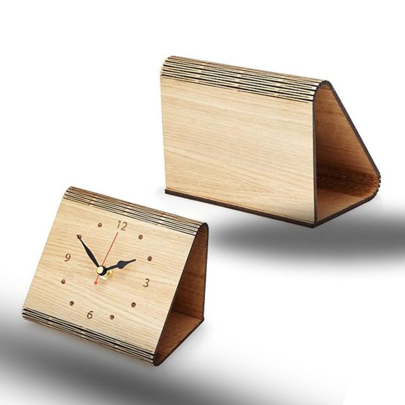Foldable Wooden Clock