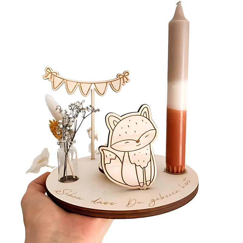 Wooden Candle Holder