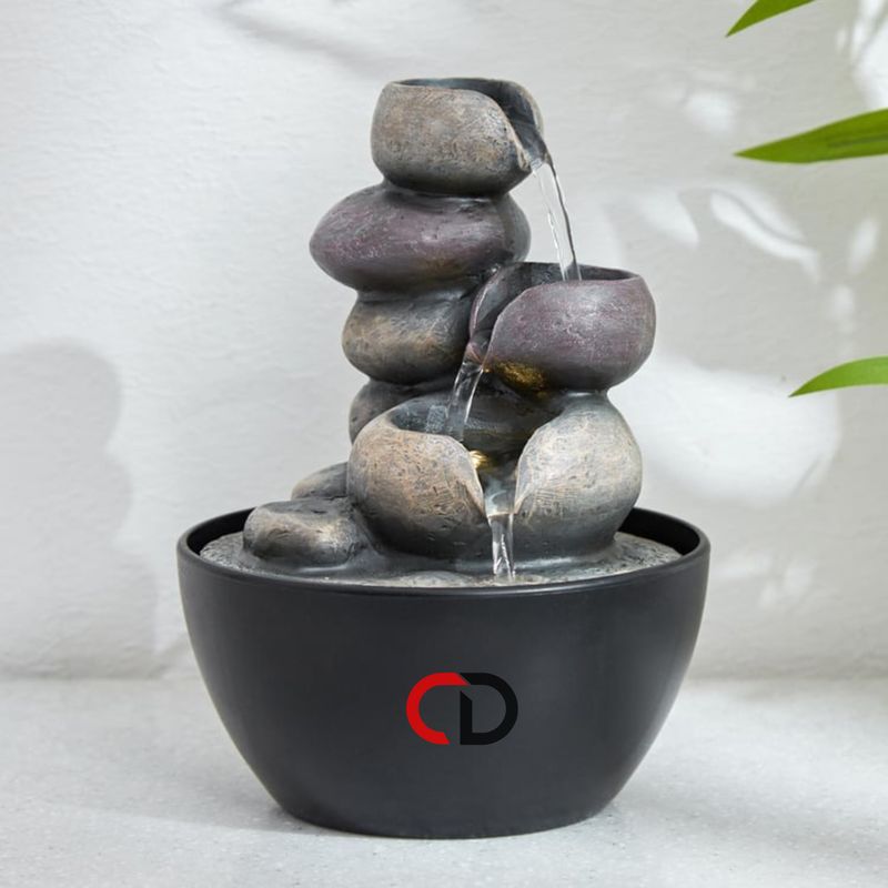 Corsica Alpine Polyresin Pebbles Fountain