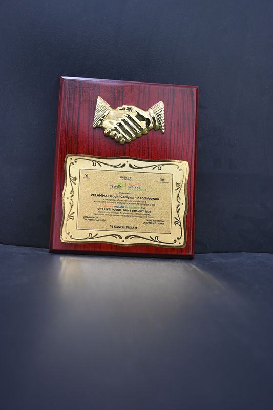 Wooden Plaque with Metal Emblem
