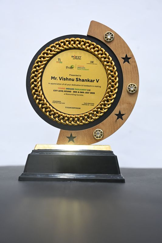 Premium Customized Recognition Award with Gold Medallion