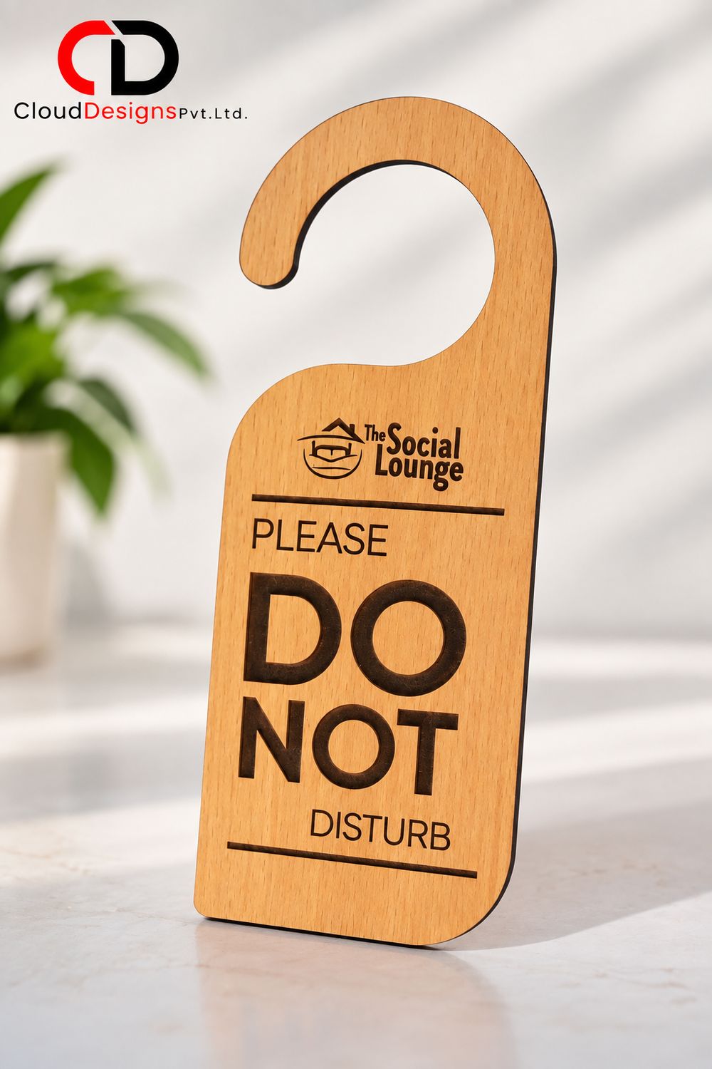 Customized Wooden Do Not Disturb Door Hanger