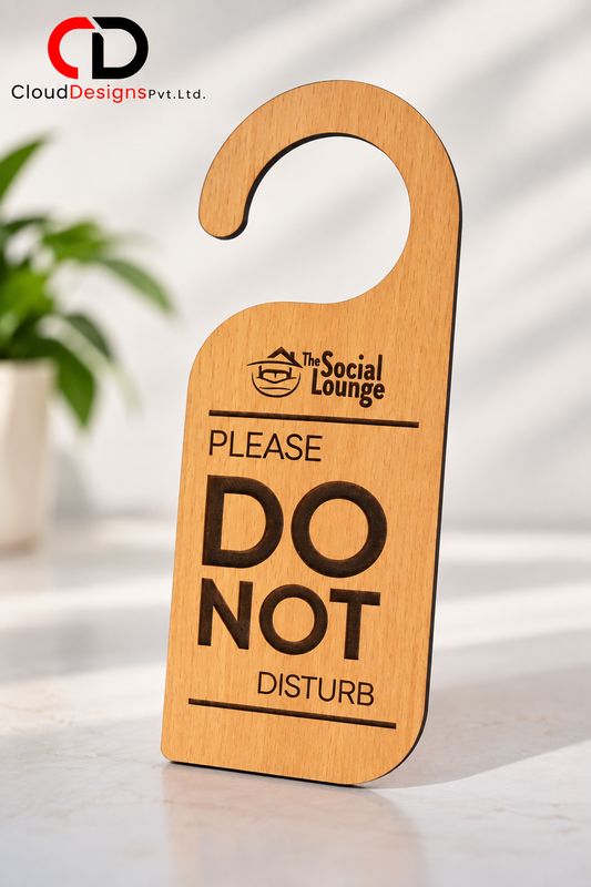 Customized Wooden Do Not Disturb Door Hanger