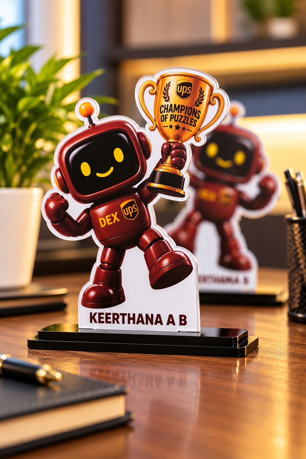 Customized Robot Puzzle Champion Trophy