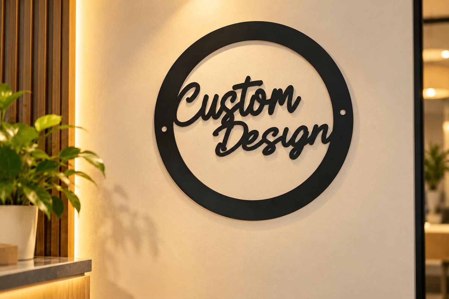 Customized Circular Acrylicl Wall Sign