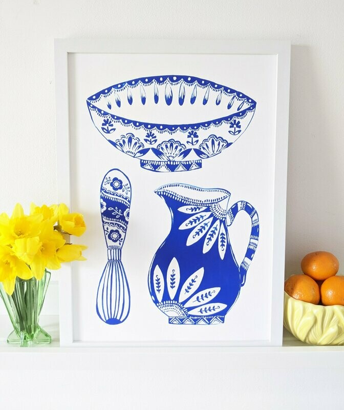 Home Print Blue