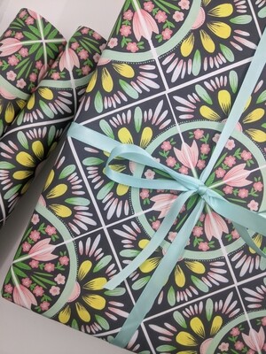 Wrapping paper A2 size folky design single sheet 