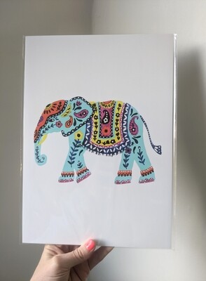 Elephant print A4