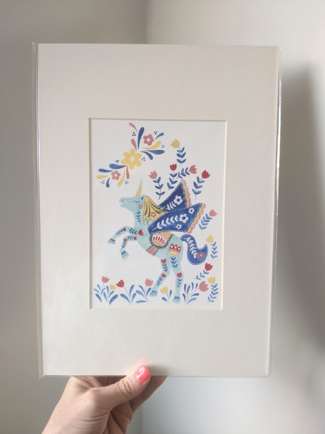 Unicorn print with mount