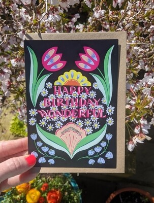 Happy birthday wonderful card